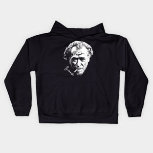 Charles Bukowski / Retro Design Kids Hoodie